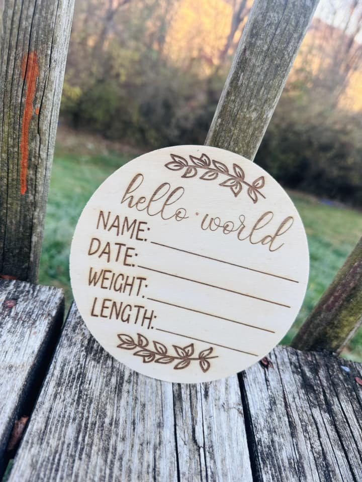 Wooden Newborn Sign