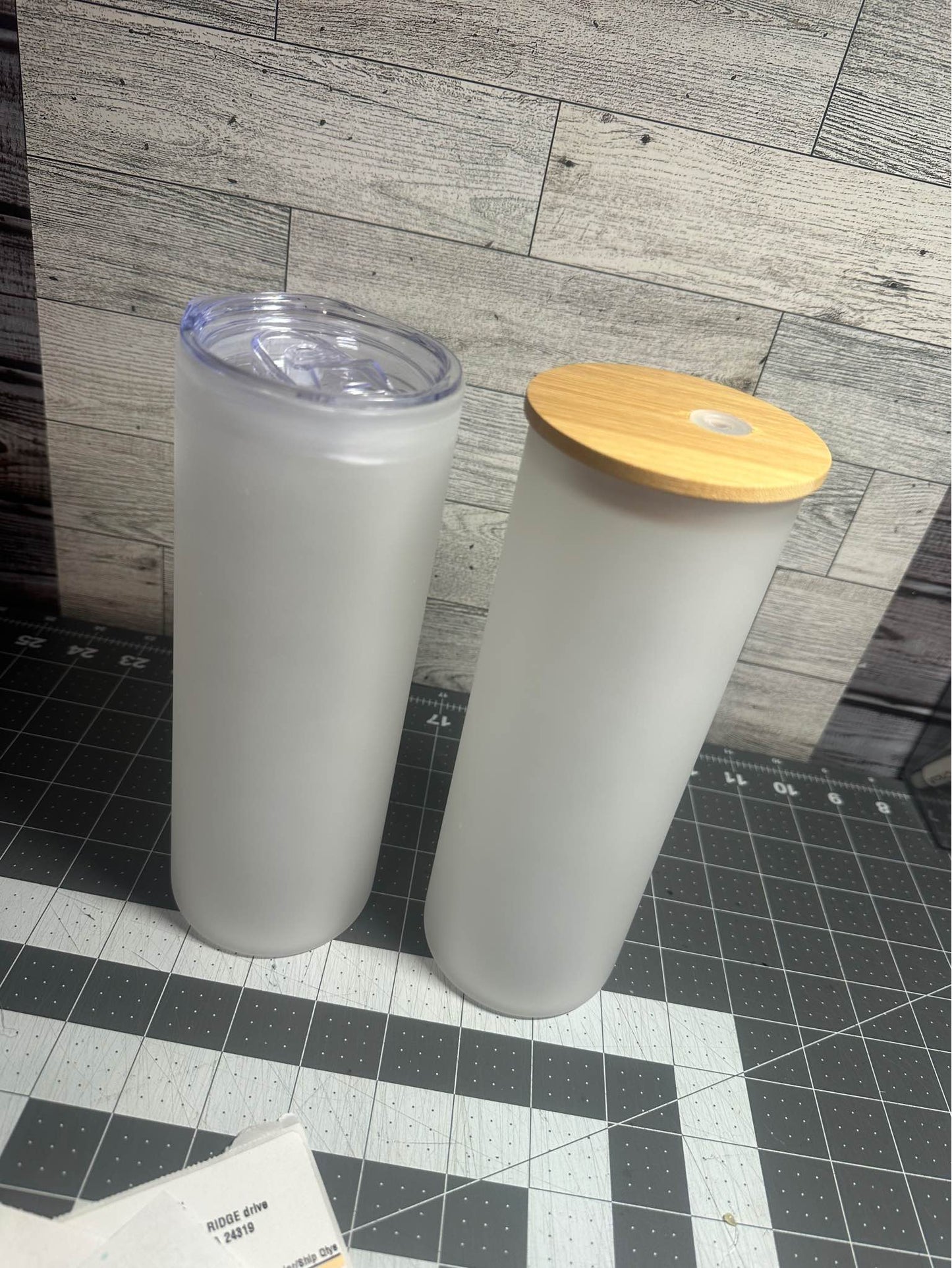 25oz Glass tumbler w/ bamboo lid