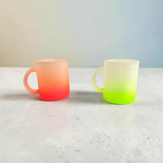 Frosted Glass Coffee mug (Ombre)