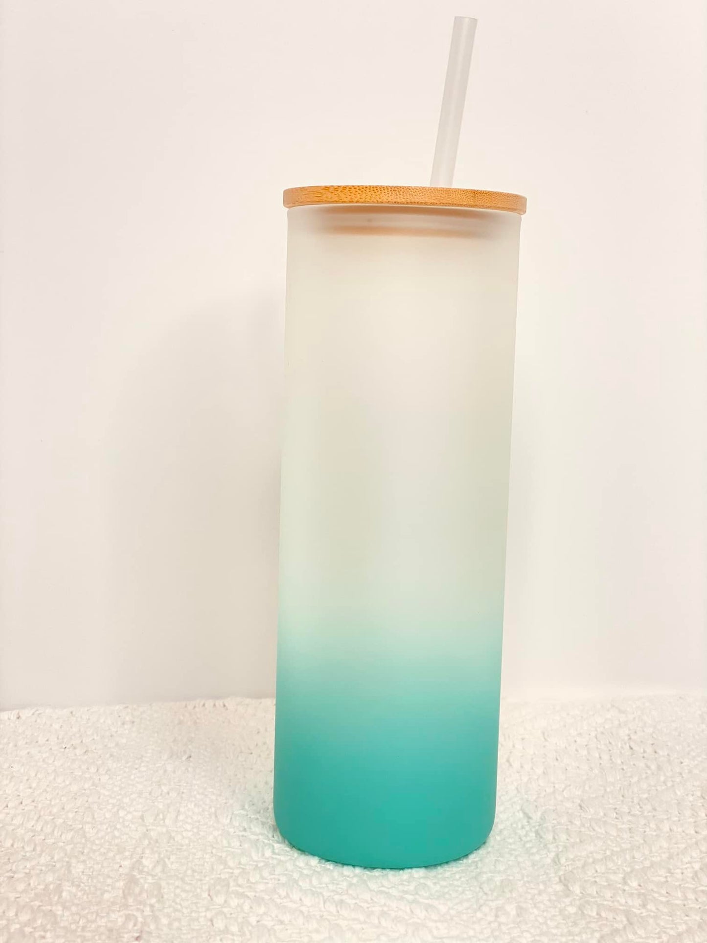 25oz Glass tumbler w/ bamboo lid