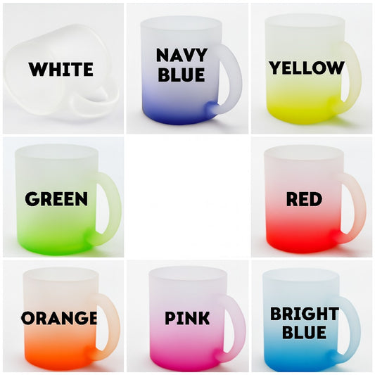 Ombre Glass 11 oz Mug w/ Handle