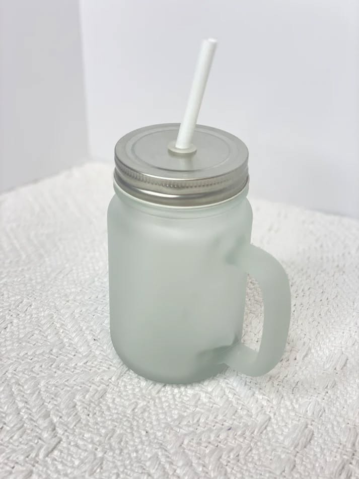 15 Oz Glass Mason Jars w/ Handles