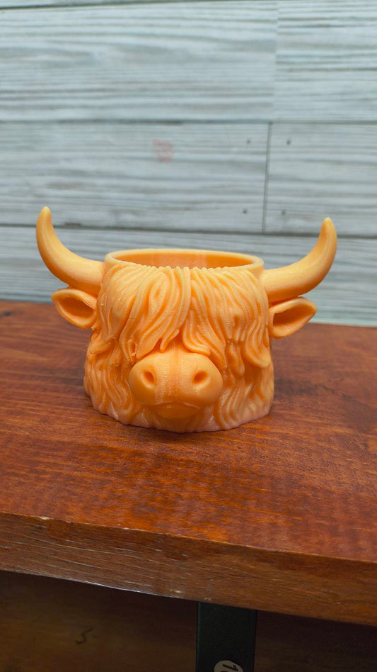 4.5in Highlands cow planter